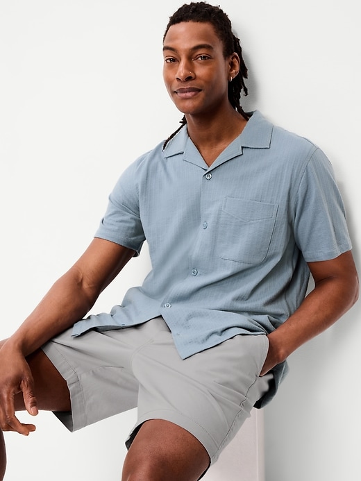 Image number 3 showing, Short-Sleeve Textured Camp Shirt