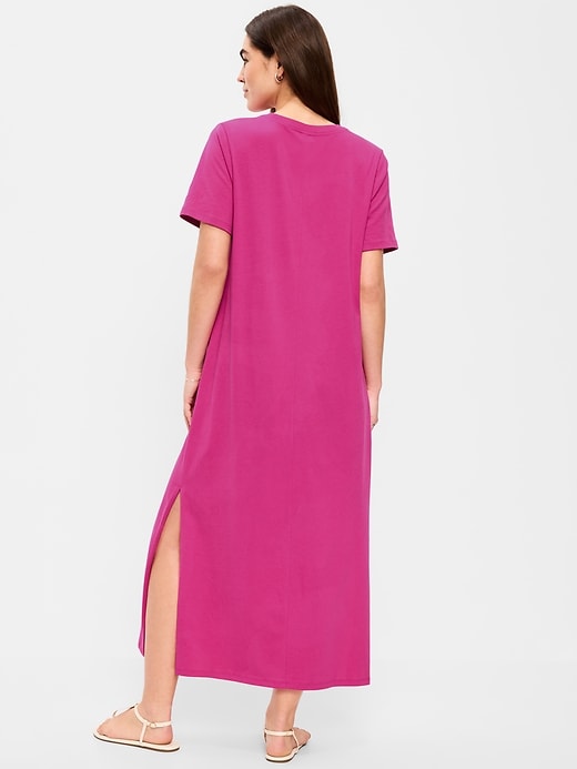 Image number 2 showing, Vintage Crew-Neck Maxi Dress