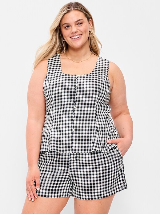 Image number 7 showing, Button-Down Linen Swing Top