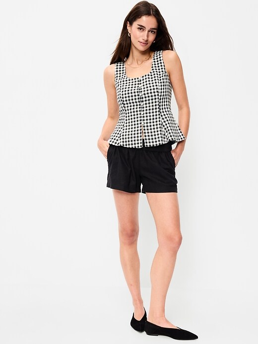 Image number 3 showing, Button-Down Linen Swing Top