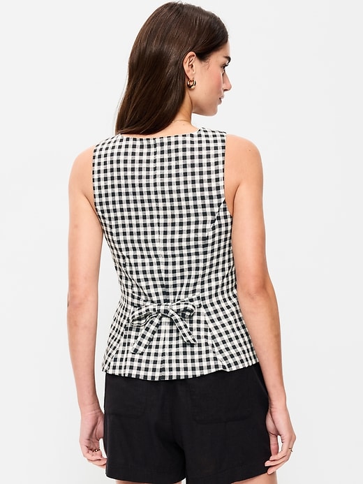 Image number 2 showing, Button-Down Linen Swing Top