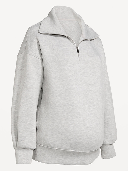 Image number 2 showing, Maternity Bounce Fleece Half-Zip Pullover