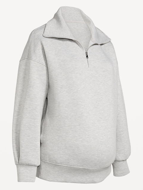 Maternity Bounce Fleece Half-Zip Pullover