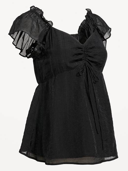 Image number 2 showing, Maternity Ruffle-Sleeve Top