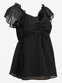 Image number 2 showing, Maternity Ruffle-Sleeve Top