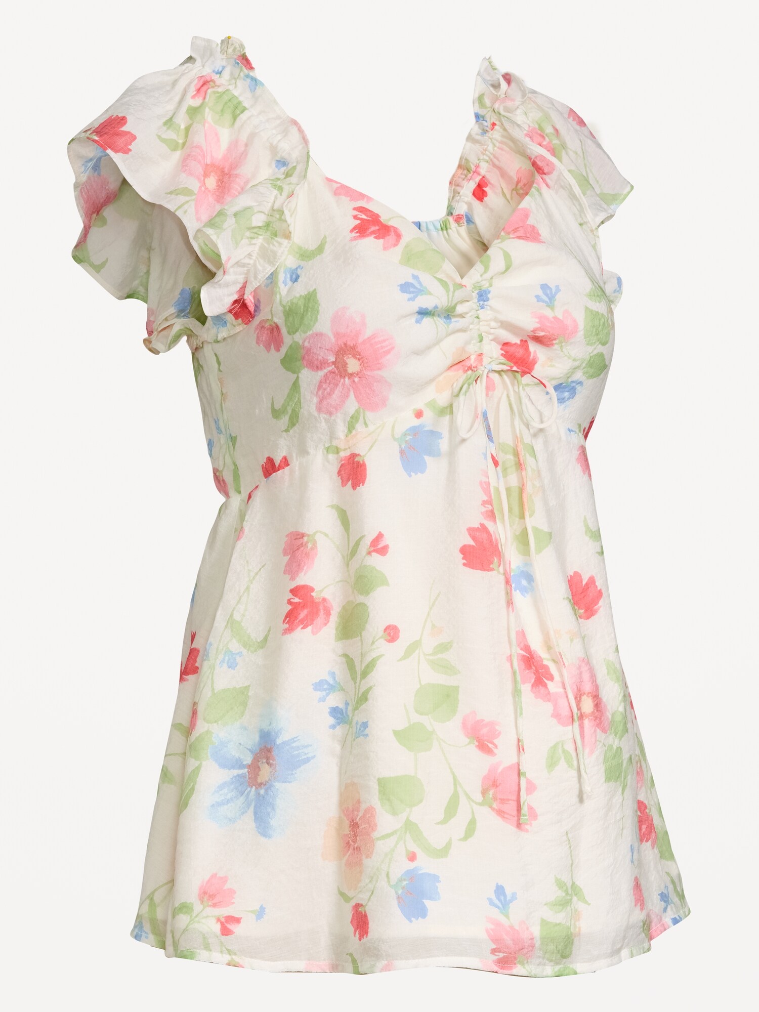 Женский топ Old Navy Maternity Ruffle-Sleeve Top, цвет: Белый с принтом — фото 2