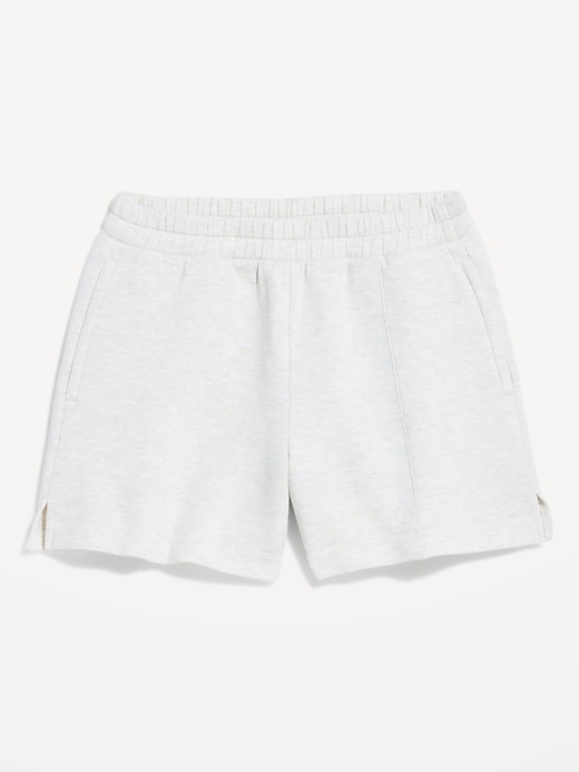Image number 1 showing, High-Waisted Bounce Fleece Shorts -- 5-inch inseam
