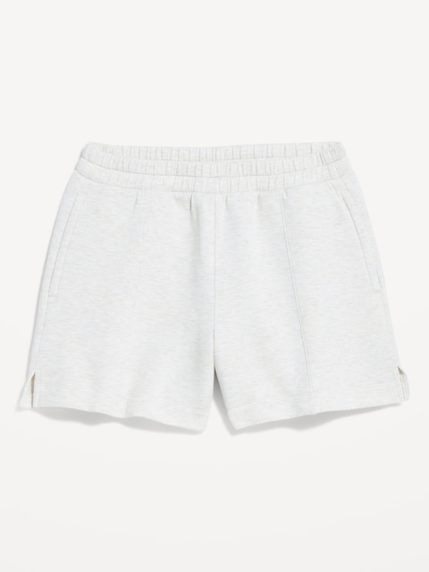 High-Waisted Bounce Fleece Shorts -- 5-inch inseam