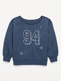 Image number 1 showing, Oversized Off-Shoulder Graphic Tunic Sweatshirt for Girls