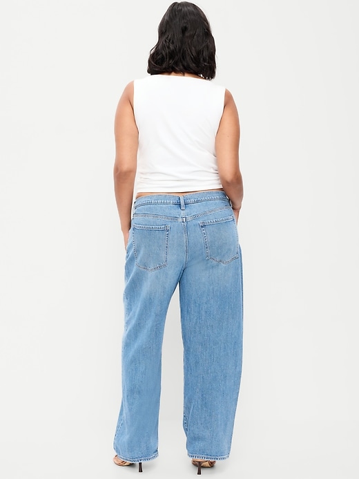 Image number 4 showing, Low-Rise Loose Jeans