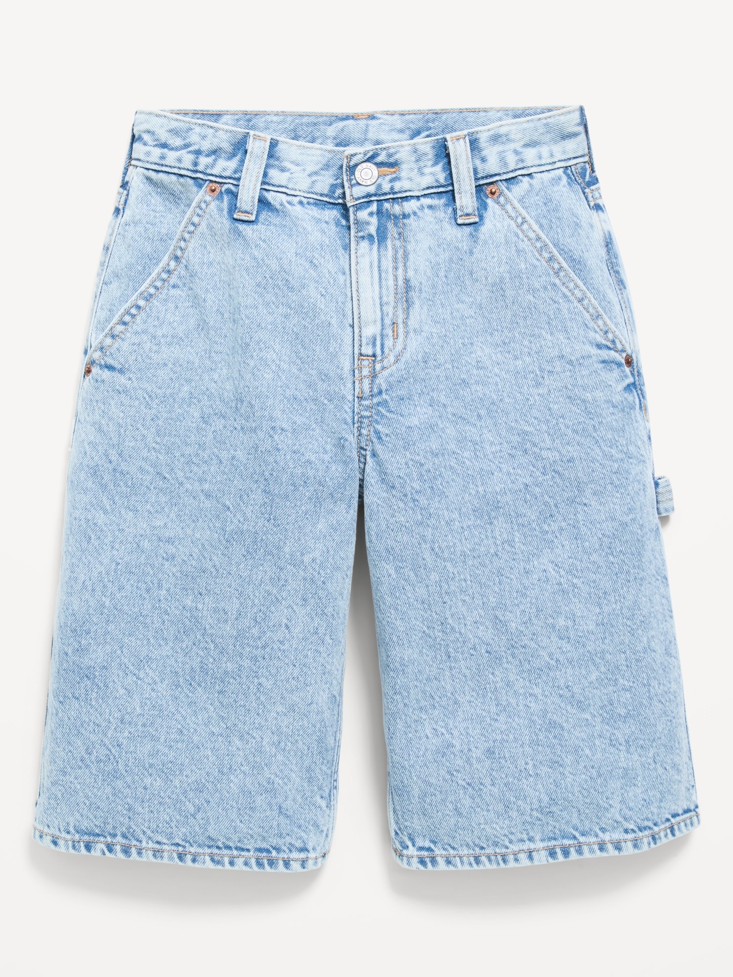 Below Knee Ultra Baggy Carpenter Jean Shorts for Boys