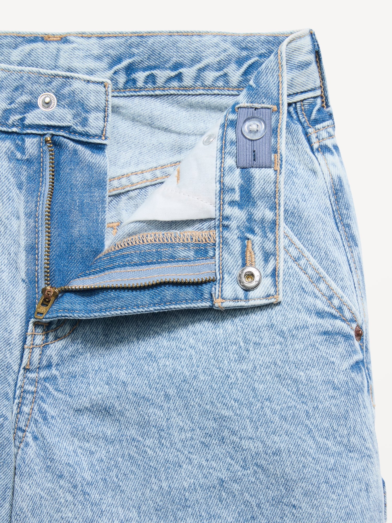 Below Knee Ultra Baggy Carpenter Jean Shorts for Boys