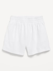 Image number 1 showing, High-Waisted Textured Side-Striped Shorts for Girls