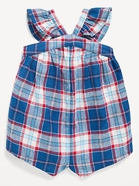 Image number 2 showing, Printed Sleeveless Linen-Blend Romper for Baby