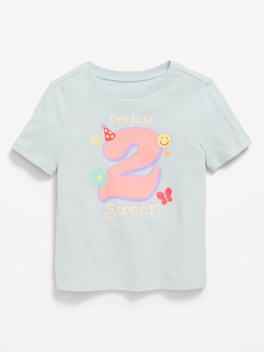 Image number 1 showing, Short-Sleeve Birthday Graphic T-Shirt for Toddler Girls