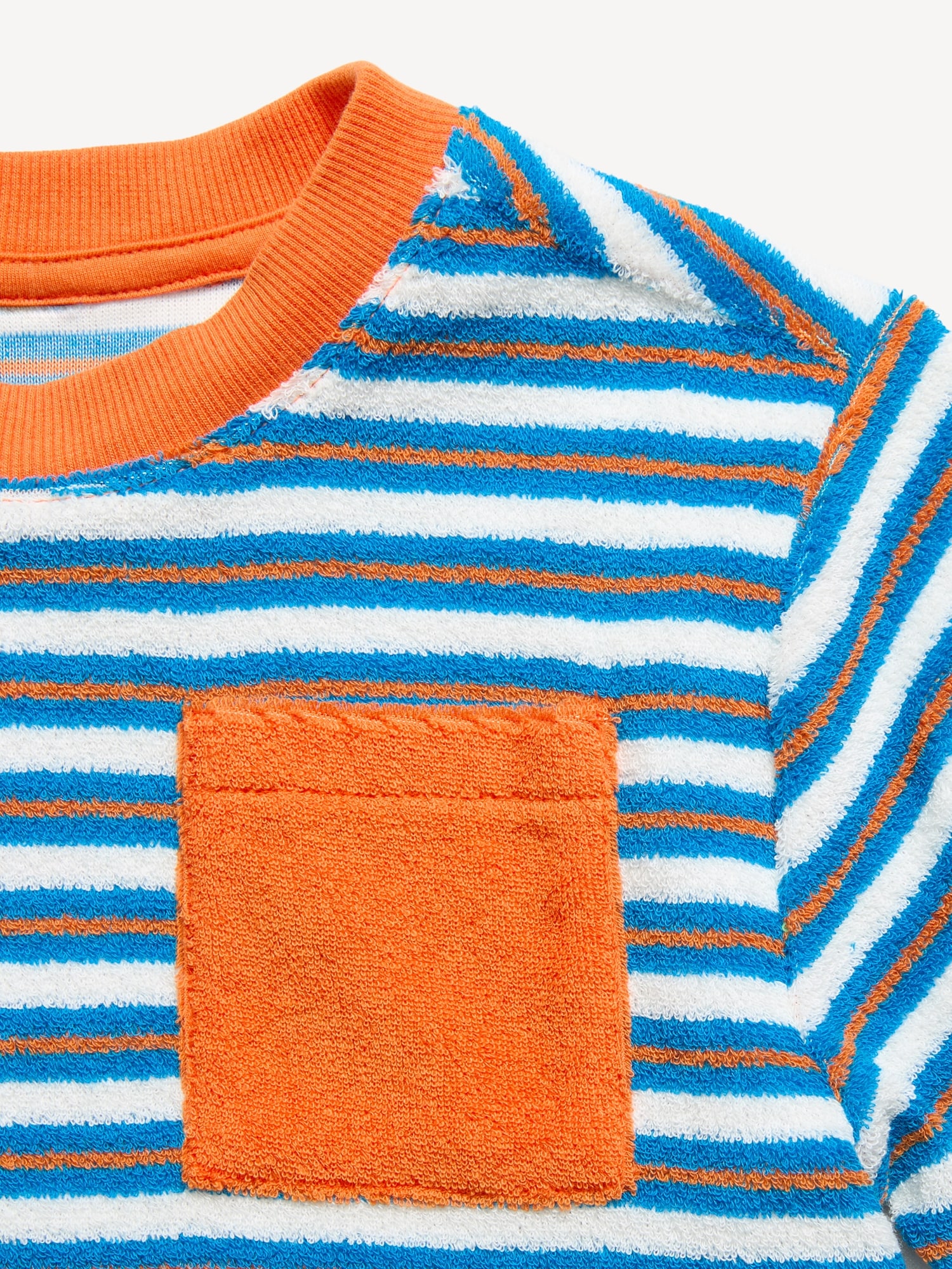 Short-Sleeve Oversized Terry Pocket T-Shirt for Toddler Boys