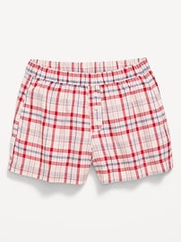 Image number 1 showing, Printed Twill Boxer Shorts for Girls