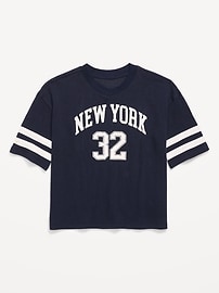 Image number 1 showing, Oversized Mesh Graphic Football T-Shirt for Boys