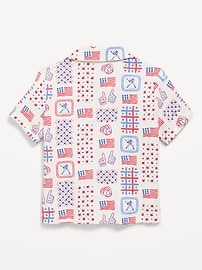 Image number 3 showing, Printed Linen-Blend Pocket Shirt for Toddler Boys