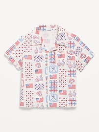 Image number 2 showing, Printed Linen-Blend Pocket Shirt for Toddler Boys