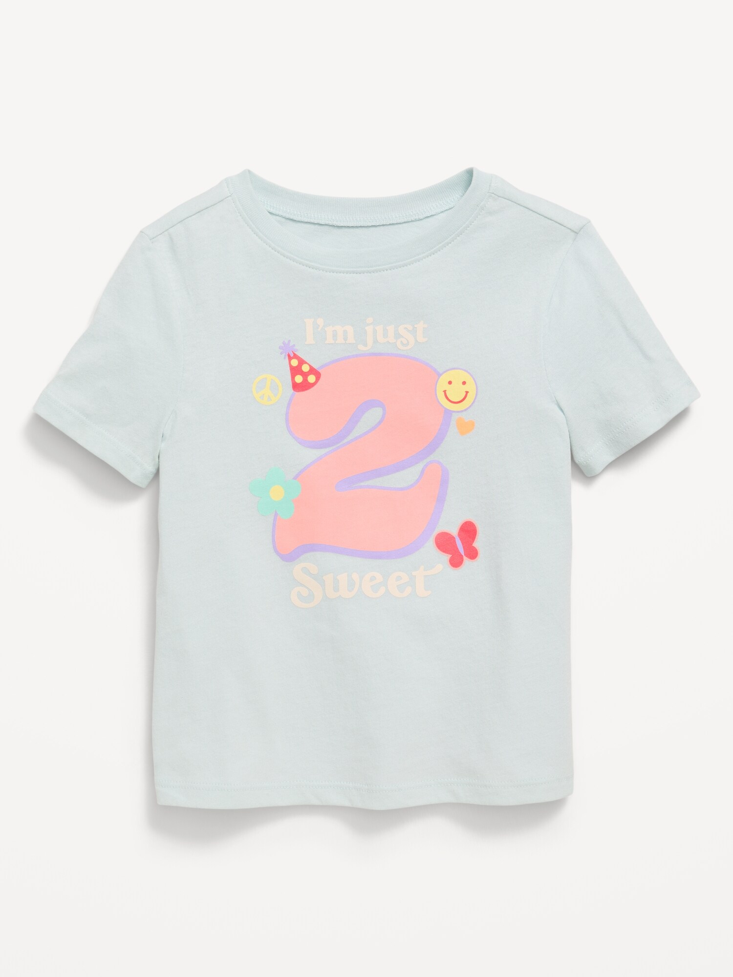 Футболка Old Navy Birthday Graphic T-Shirt для девочек-малышей, цвет: Angel Falls — фото 2