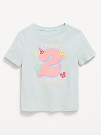 Image number 2 showing, Short-Sleeve Birthday Graphic T-Shirt for Toddler Girls
