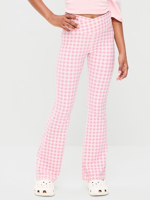 Image number 1 showing, High-Waisted PowerChill Crossover Flared Leggings for Girls