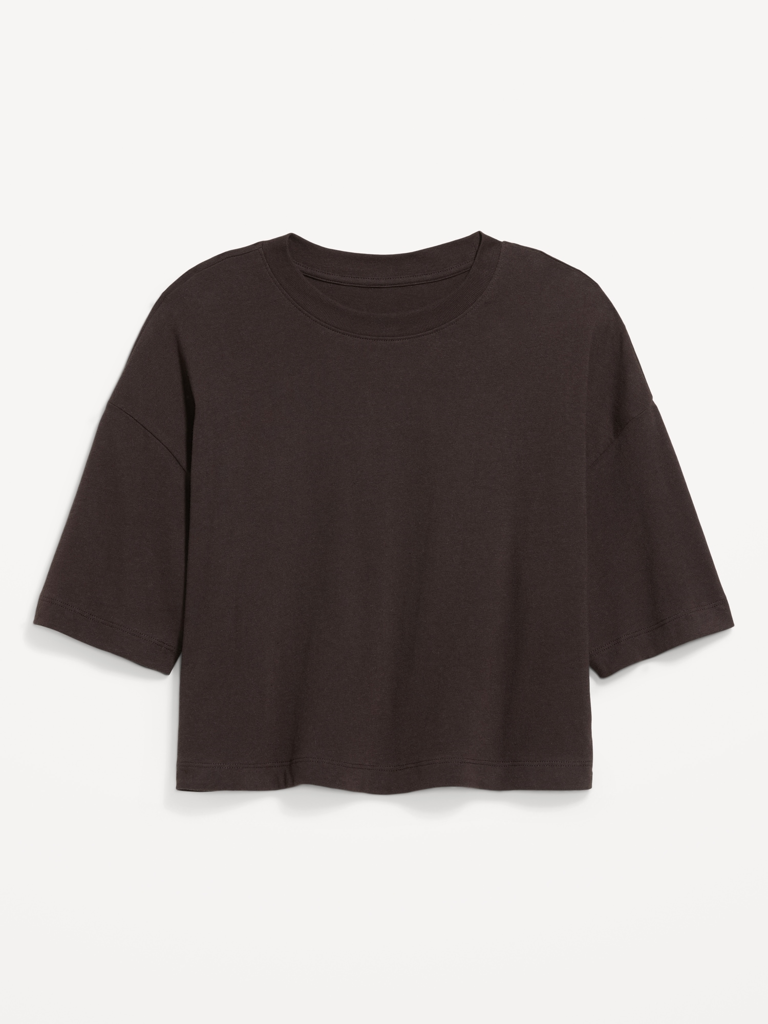 Image number 4 showing, Vintage Crew-Neck Oversized Crop T-Shirt