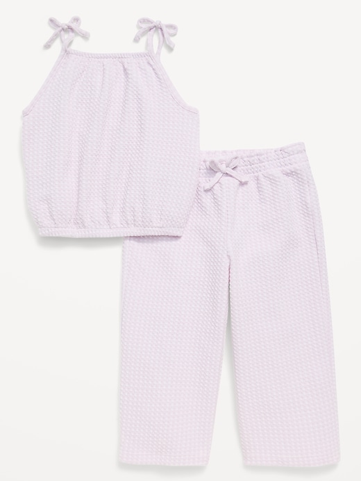 Image number 1 showing, Cami Top and Wide-Leg Pants Set for Toddler Girls