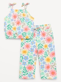 Image number 1 showing, Cami Top and Wide-Leg Pants Set for Toddler Girls