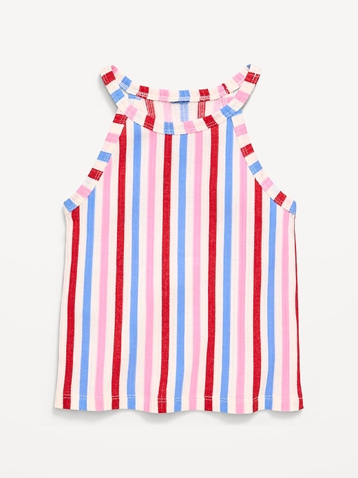 Image number 1 showing, Fitted Ribbed Halter Tank Top for Toddler Girls