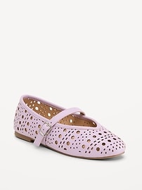 Image number 1 showing, Faux-Leather Mary Jane Ballet Flats for Girls