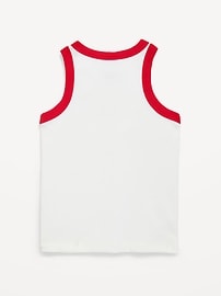 Image number 2 showing, Fitted Ribbed Graphic Tank Top for Girls