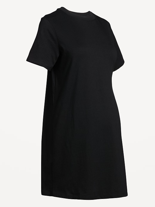 Image number 1 showing, Maternity Vintage Crew-Neck Mini T-Shirt Dress