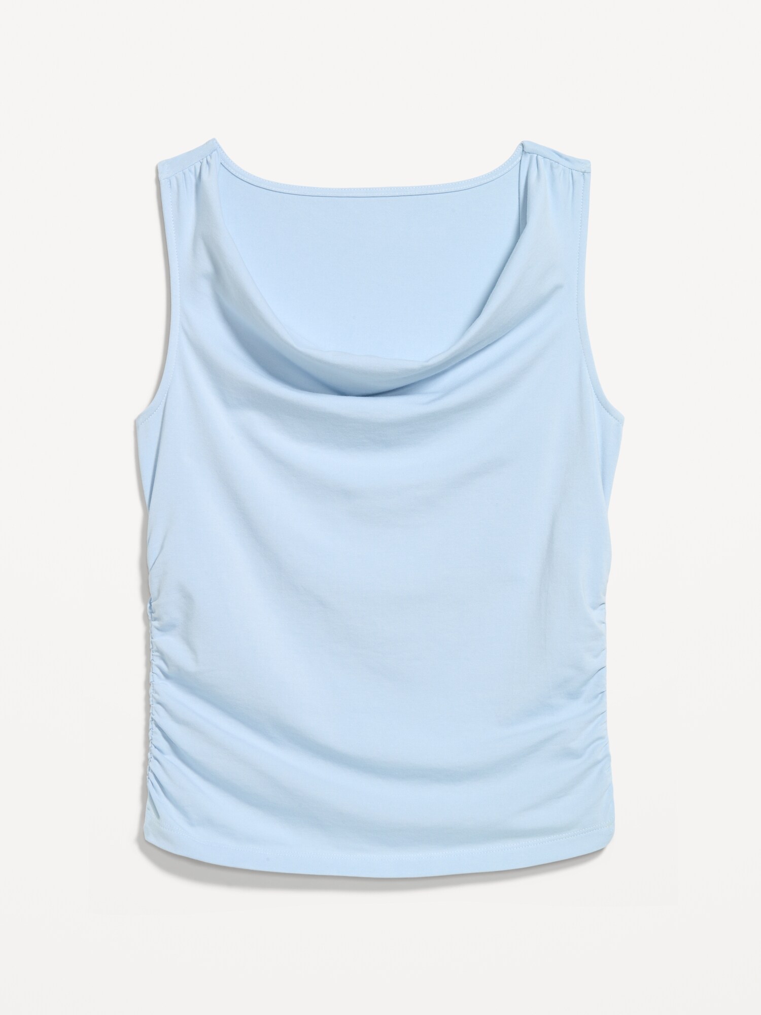 Женский топ Old Navy Asymmetrical Side-Cinch Tank Top, цвет: Небесно-голубой — фото 4