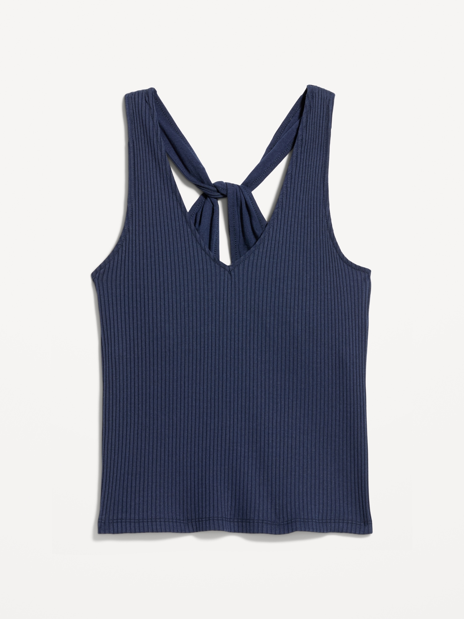 Ribbed Loop-Back Halter Top