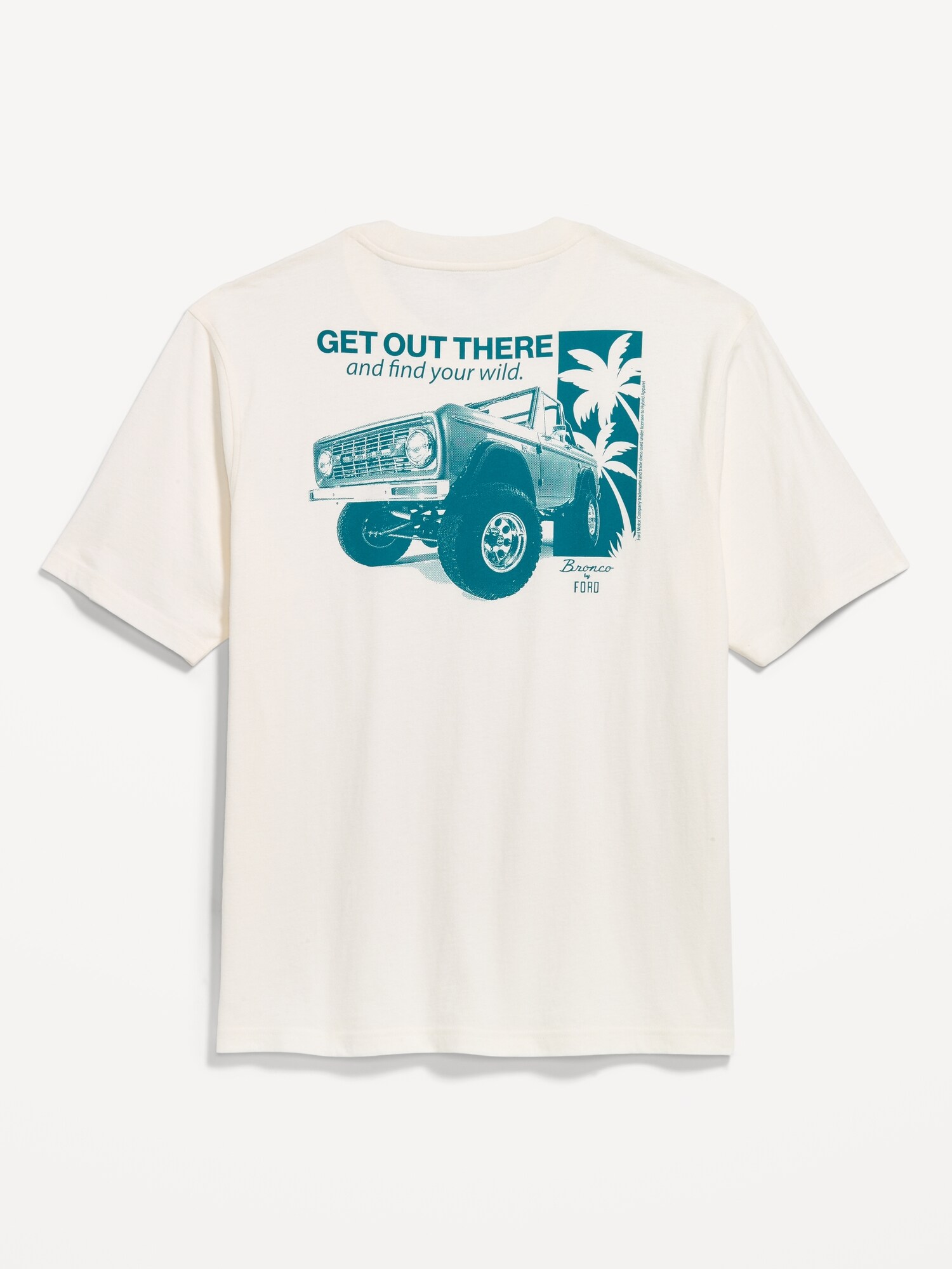 Мужская футболка Old Navy Ford Bronco™ Loose, цвет: Морская соль — фото 2