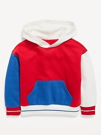Image number 2 showing, Oversized Boxy Color-Block Pullover Hoodie for Toddler Boys
