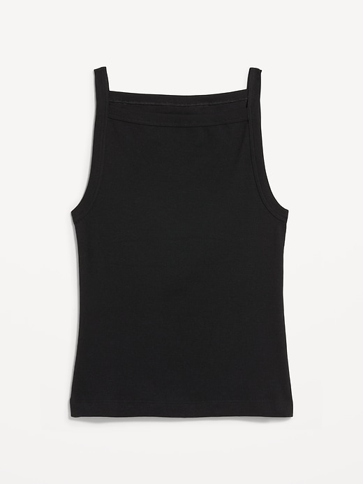 Image number 4 showing, Fitted Sleeveless Apron Tank Top