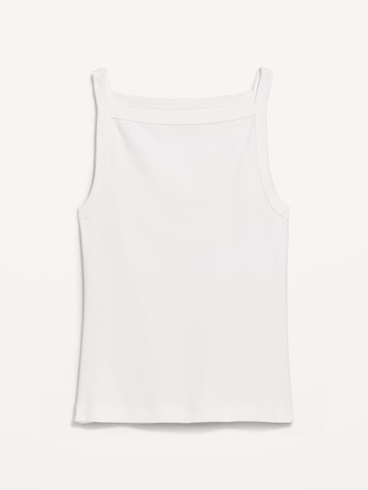 Image number 4 showing, Fitted Sleeveless Apron Tank Top