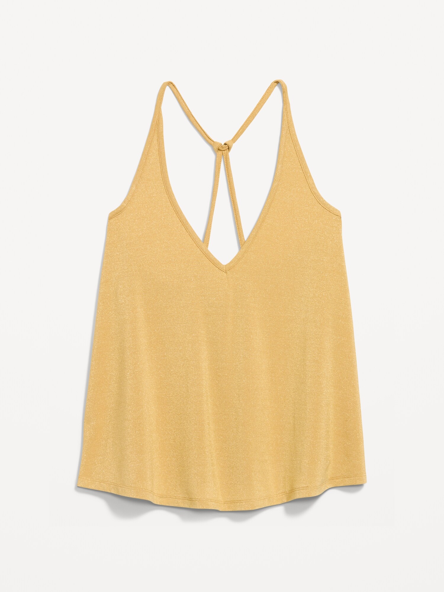 Женский топ Old Navy Strappy-Back Shimmer Swing Tank Top, цвет: Sandstorm — фото 5