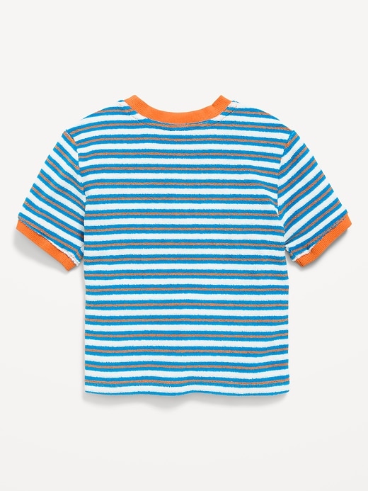 Image number 3 showing, Short-Sleeve Oversized Terry Pocket T-Shirt for Toddler Boys