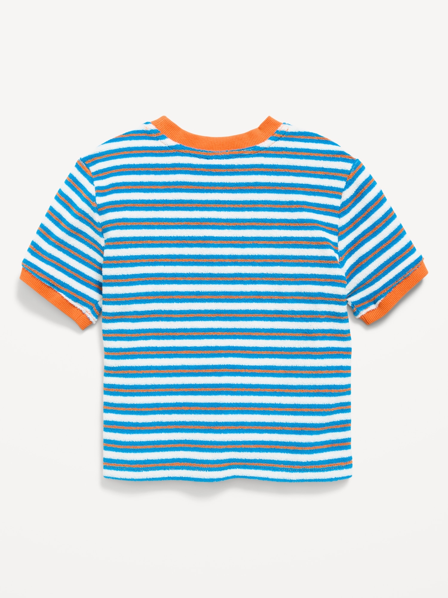 Short-Sleeve Oversized Terry Pocket T-Shirt for Toddler Boys