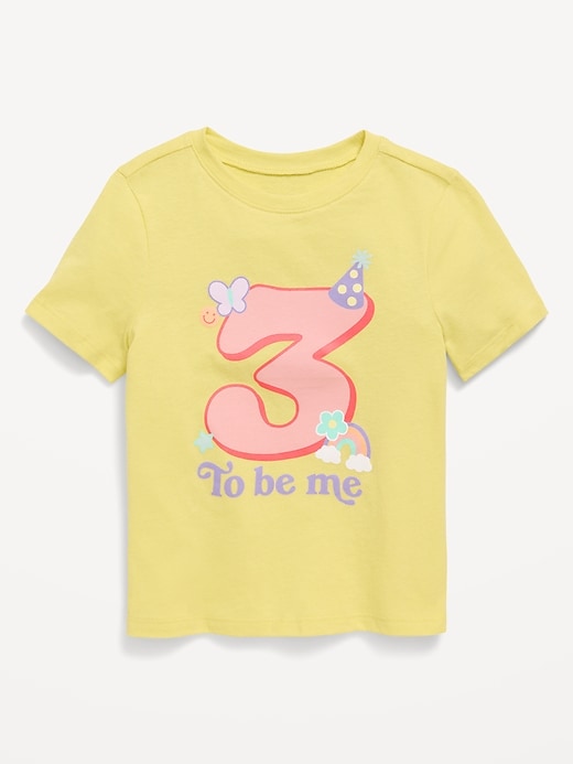 Image number 2 showing, Short-Sleeve Birthday Graphic T-Shirt for Toddler Girls