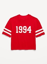 Image number 1 showing, Oversized Mesh Graphic Football T-Shirt for Boys