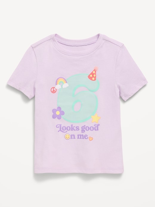 Image number 2 showing, Short-Sleeve Birthday Graphic T-Shirt for Toddler Girls