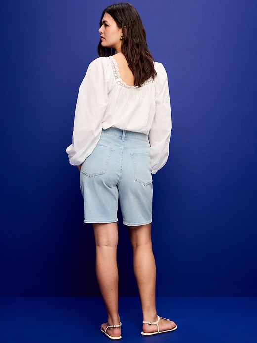 Image number 7 showing, High-Waisted Wow Jean Shorts -- 9-inch inseam