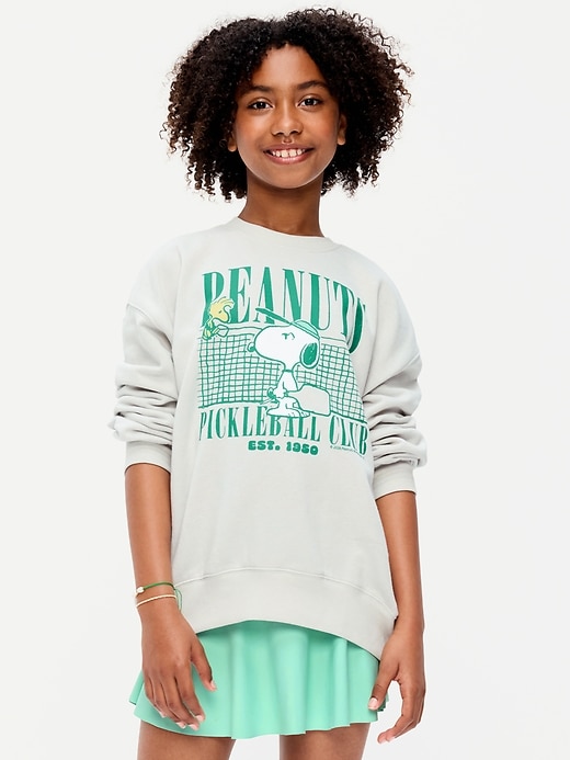 Image number 1 showing, Peanuts™ Snoopy Oversized Graphic Tunic Sweatshirt for Girls