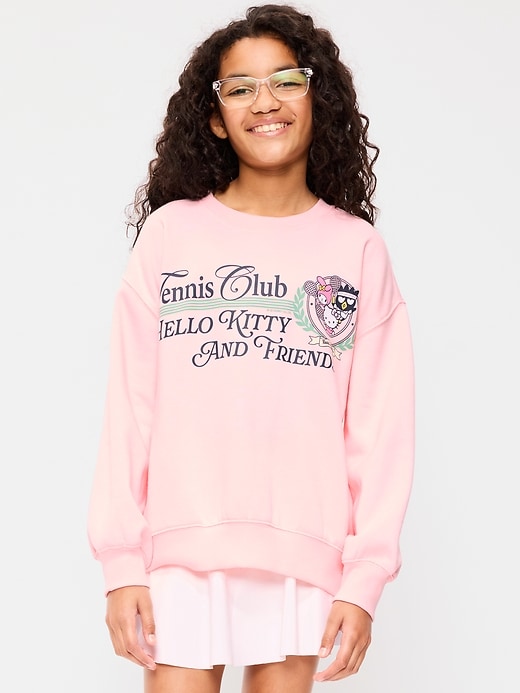 Image number 1 showing, Hello Kitty® Oversized Graphic Tunic Sweatshirt for Girls
