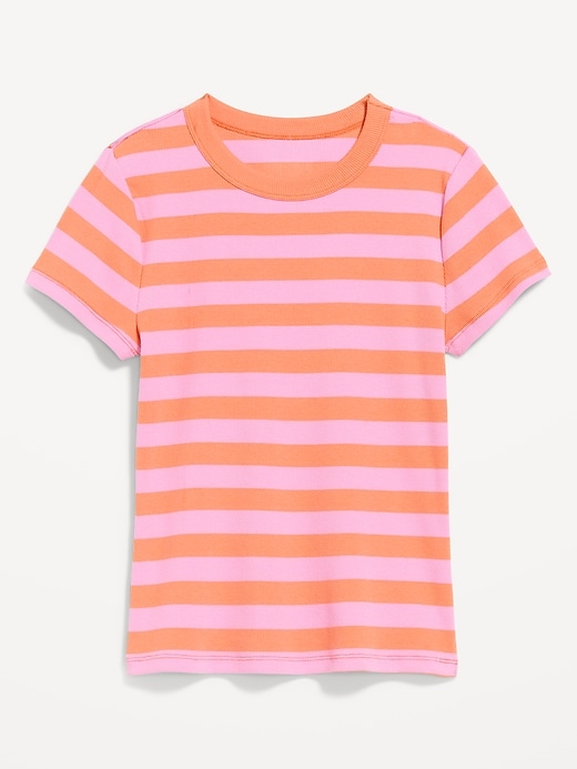 Image number 4 showing, Snug Crew-Neck Ribbed T-Shirt